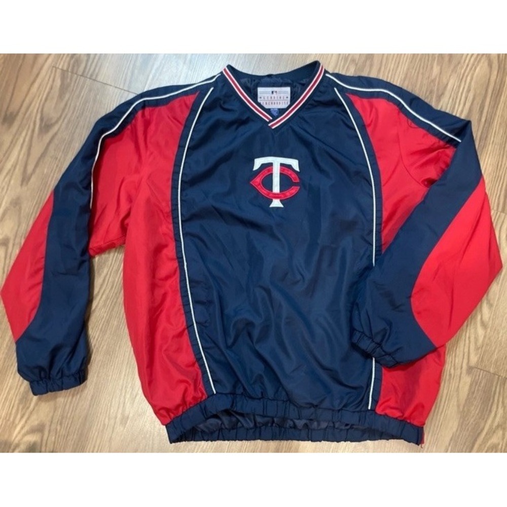 Minnesota Twins MLB Genuine Merchandise Red & Navy Blue 2XL XXL‎ Pullover 2 side